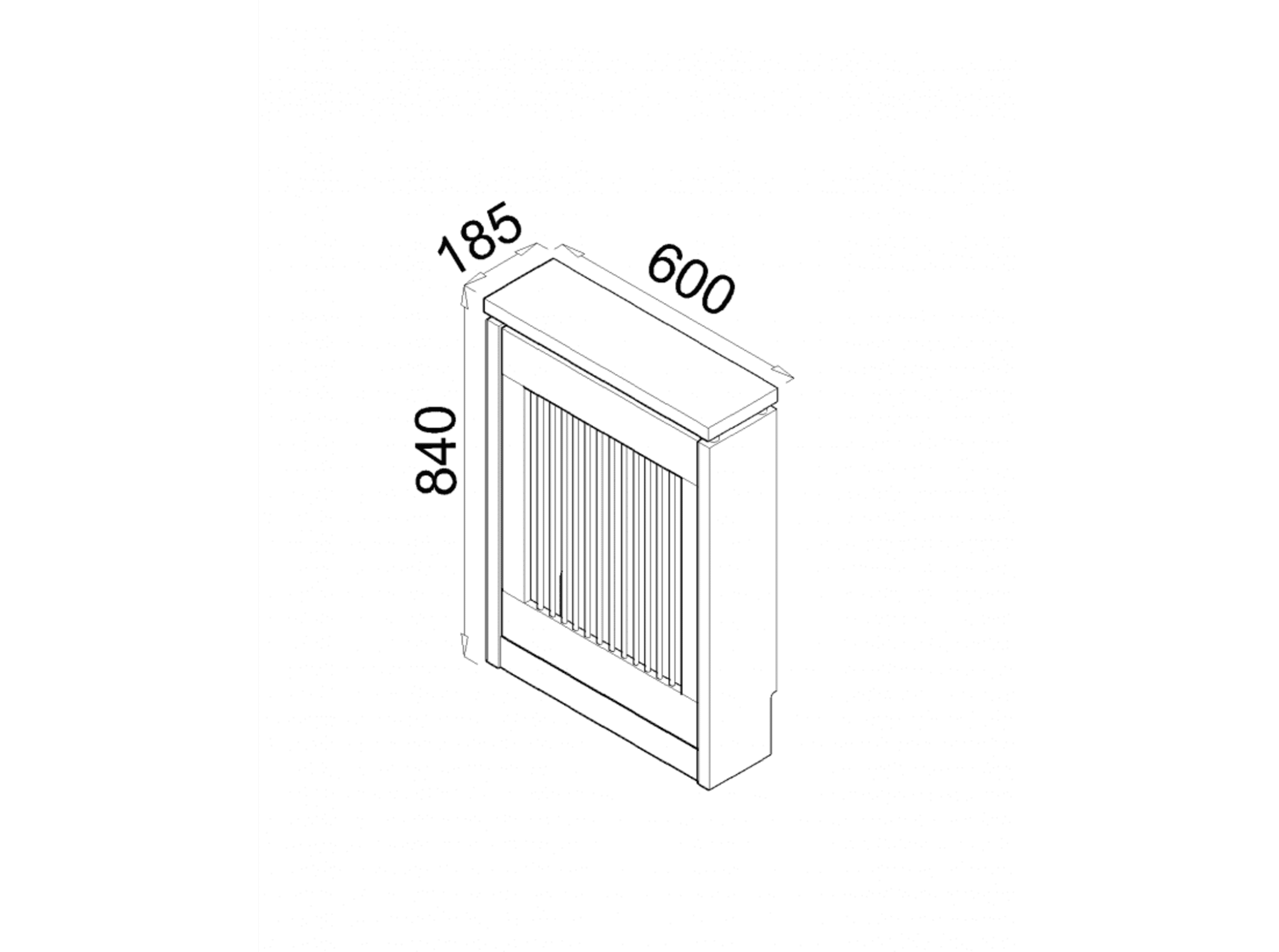 Cubre radiador Eros Blanco 60cm - 5