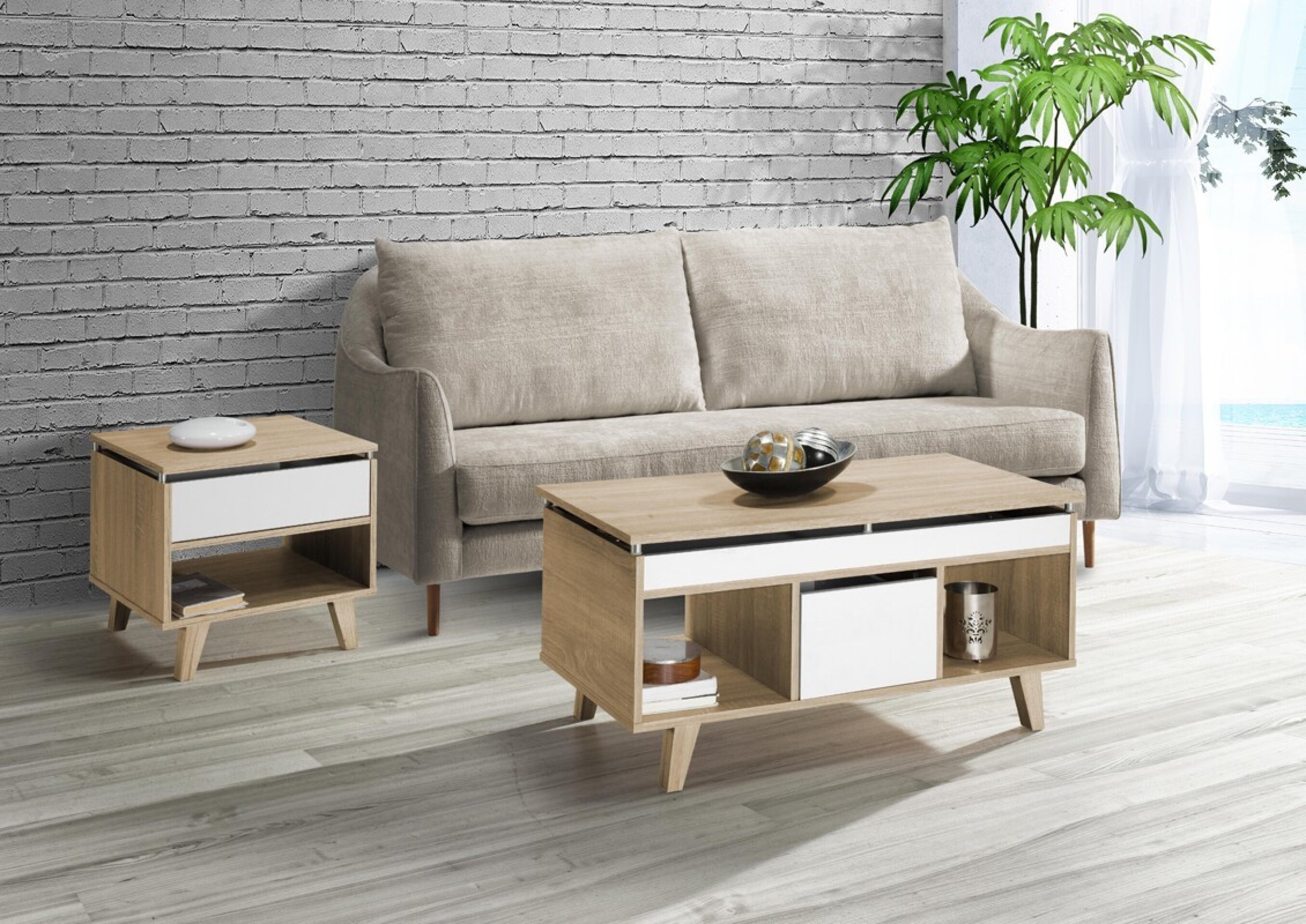 Mesa de centro serie nórdica Sif - 5