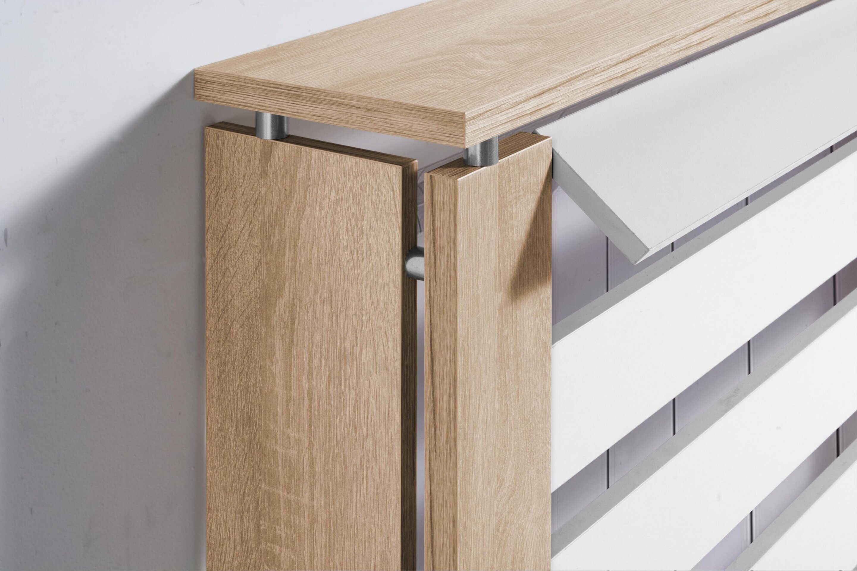 Cubreradiador Hércules  Roble/Blanco 120cm - 5