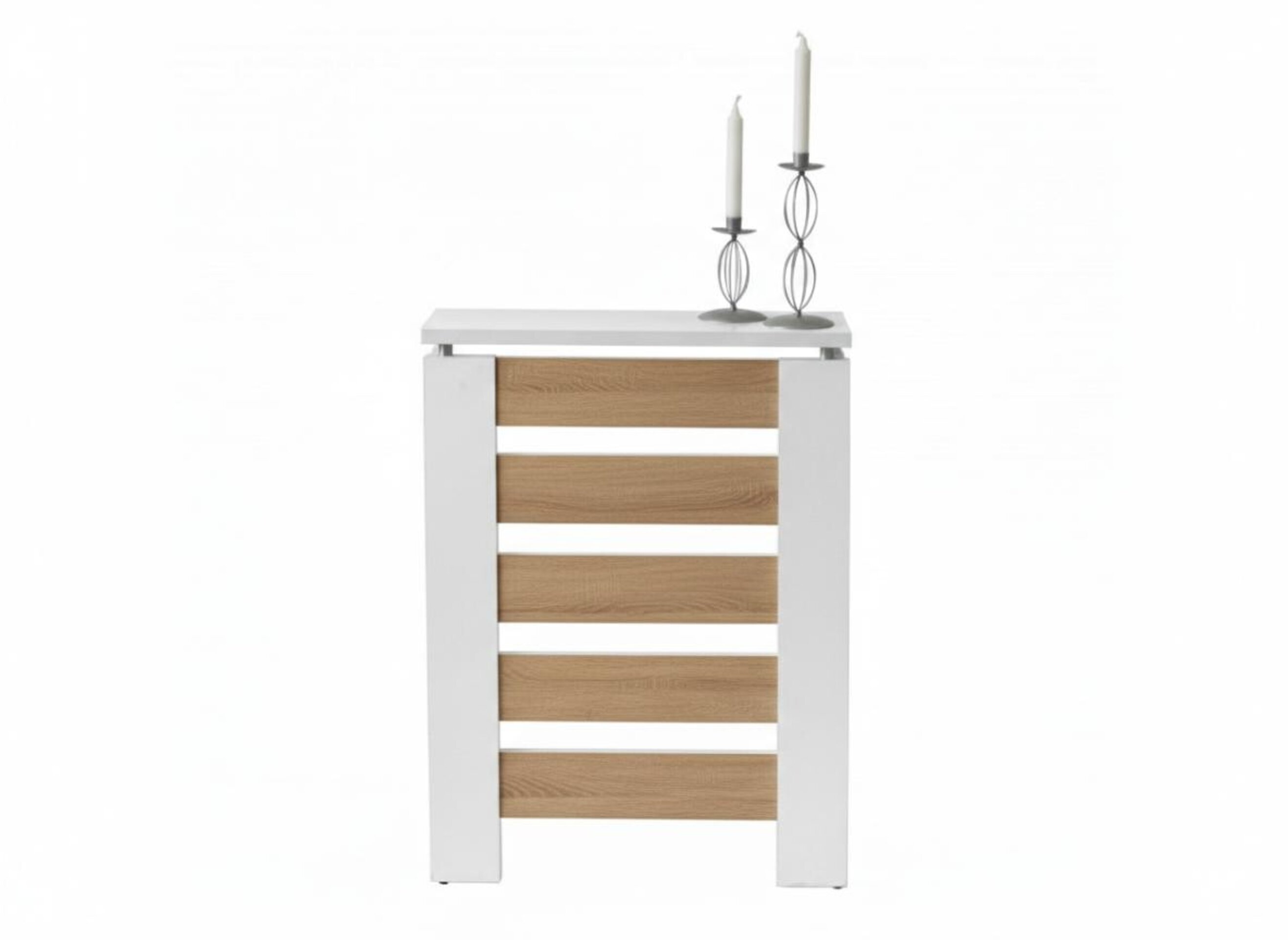 Cubre radiador Hércules Blanco/Frente roble 60cm - 2